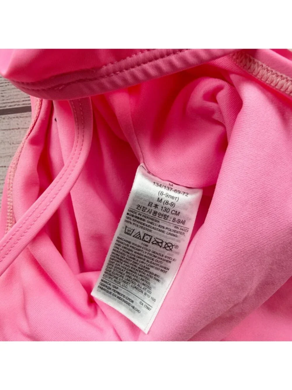 Gap Kids Mermaid Vibes Pink One Piece Swimsuit Medium 8-9